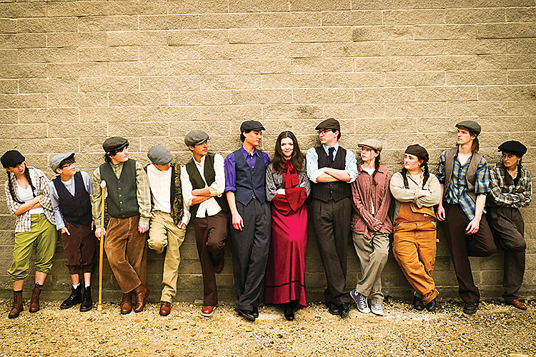 Huge Cast of Kids Prepares for “Newsies”